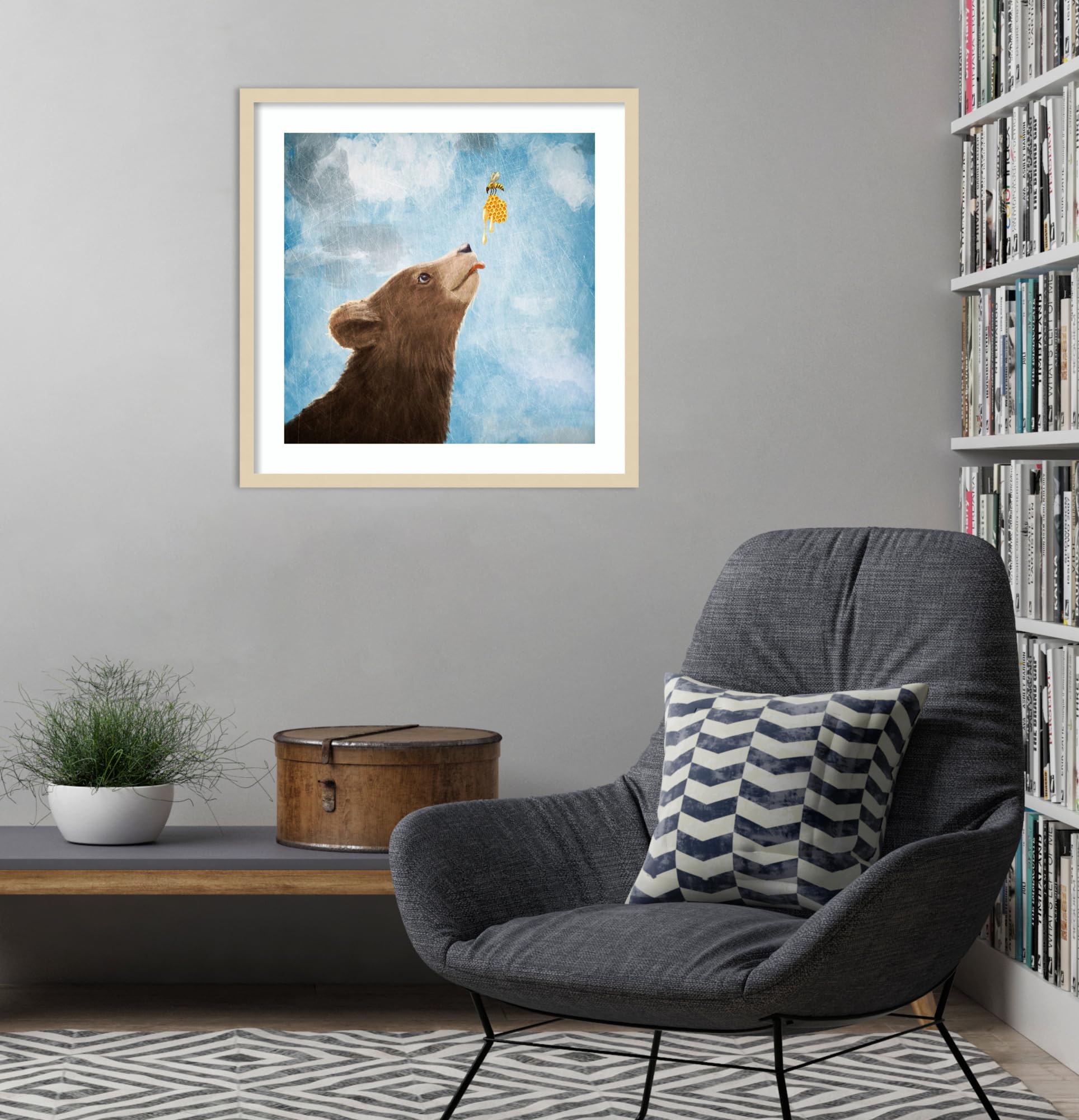 Amazon.com: Amanti Art Framed Wall Art Print 25x25 Bear Cub and